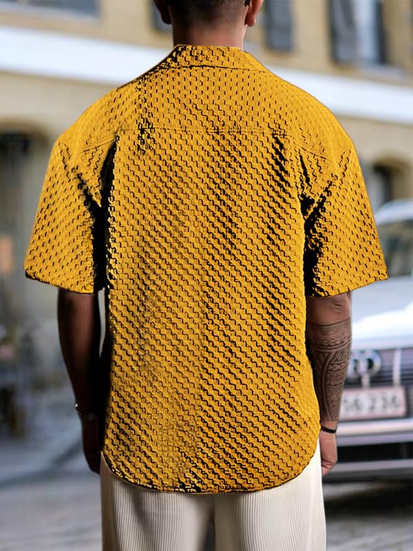Pinkmint Men's Button Down Shirt - Yellow - Image 2