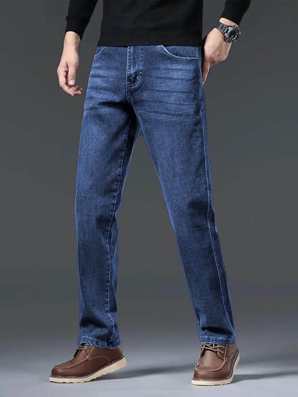 Ben Martin Stretchable Jeans for Men - Dark Blue - Image 4