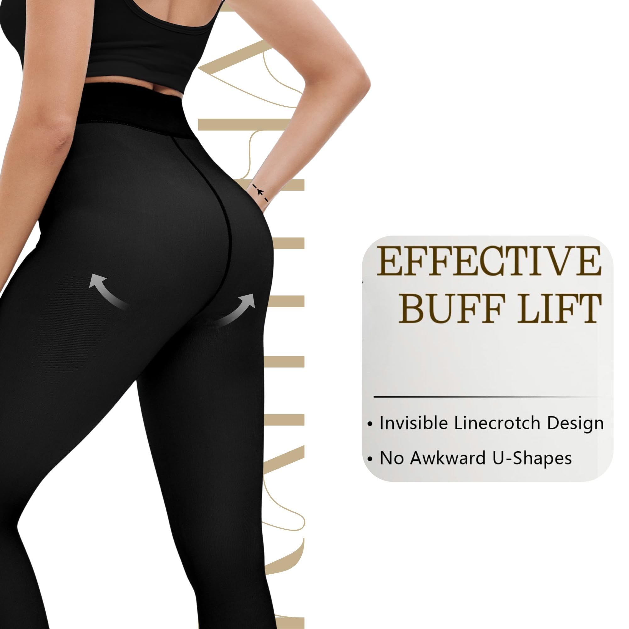 Kaththai Fleece High Rise Leggings for Women - Image 3