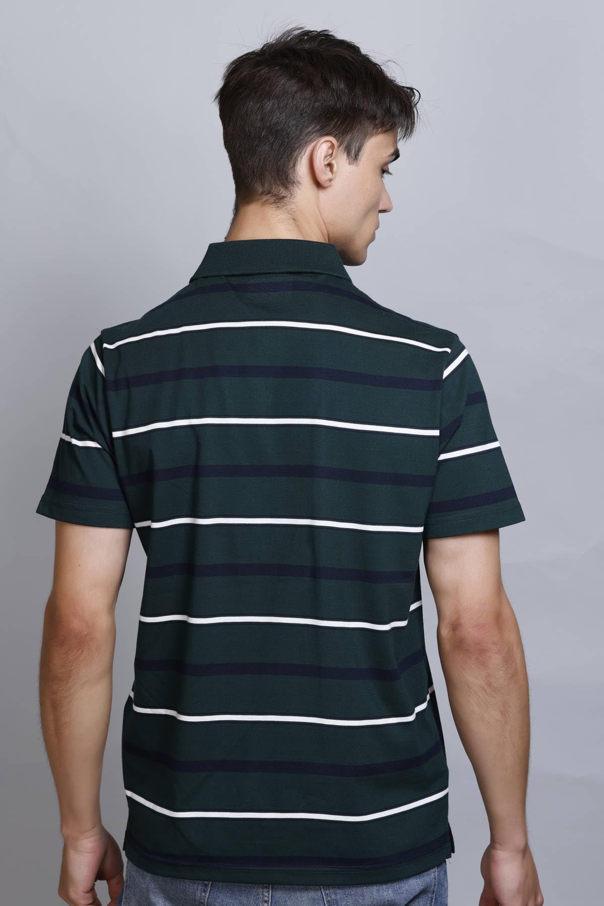 GODFREY Cotton Half Sleeve Collar Tshirt for Men - Image 4