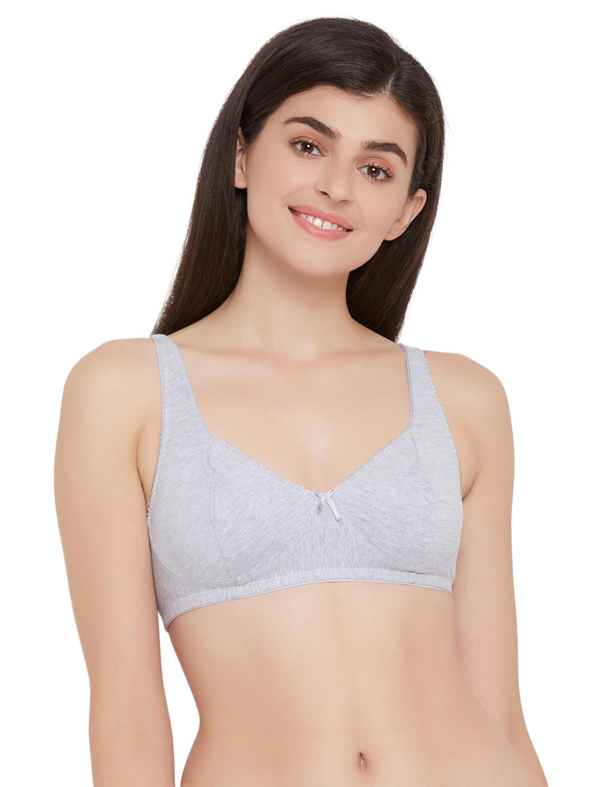 Clovia Women's Wire Free Bra - Light Grey
