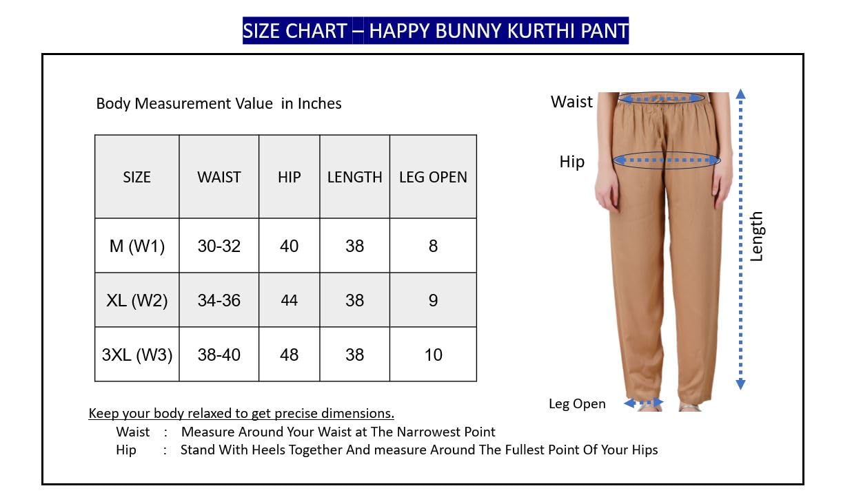 Happy Bunny Rayon Straight Pants for Women - Image 4
