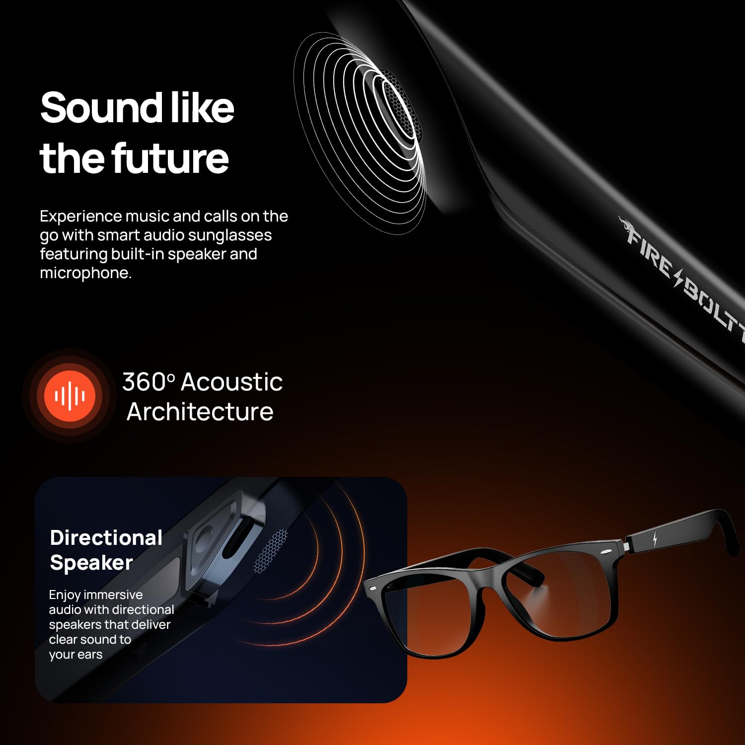 Fire-Boltt Fire-Lens Dune Smart Glasses Bluetooth - Image 5