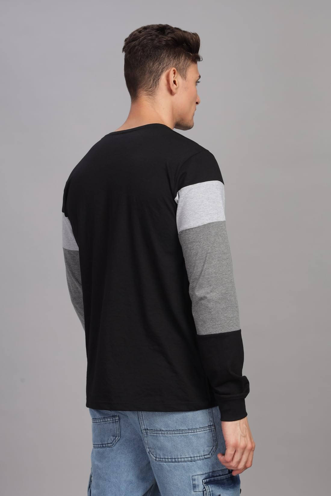 ADRO Colorblock Full Sleeve Tshirt for Men - Image 3