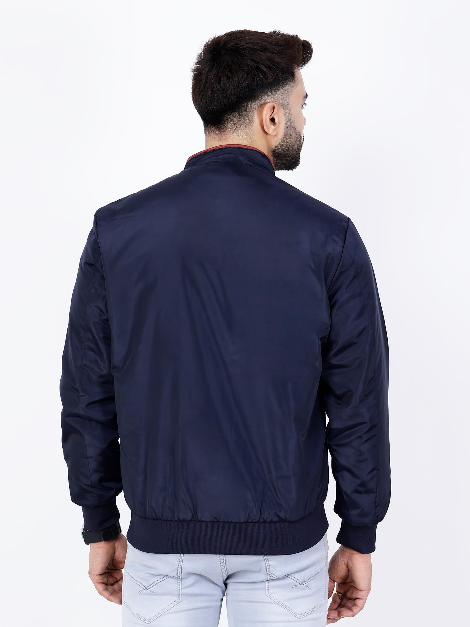 Dolllar Men's Casual Zipper Bomber Jacket - Image 3