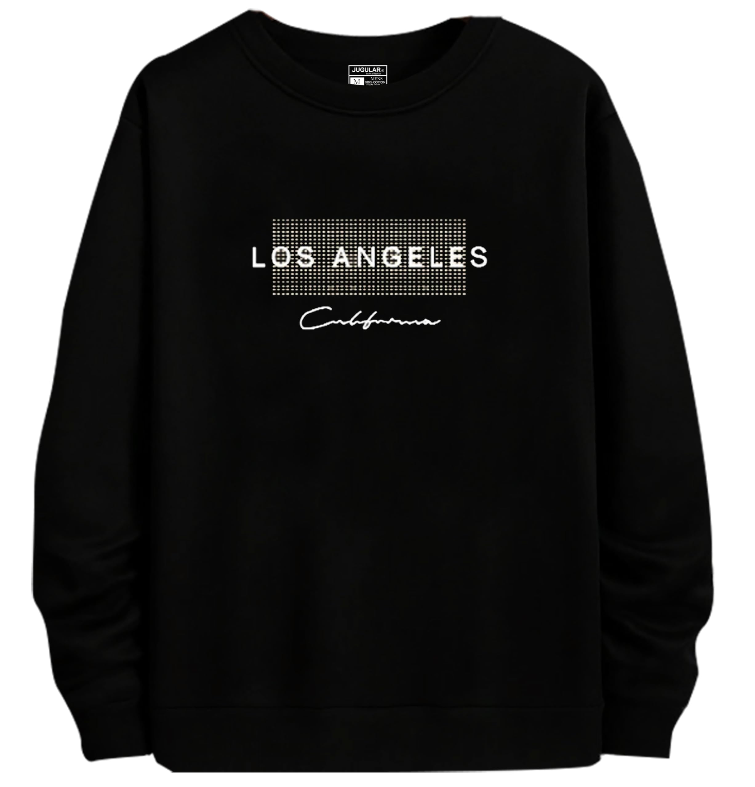 JUGULAR Men's Cotton Printed Tshirt - Black