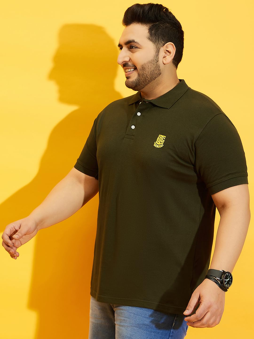 Bigbanana Men's Regular Fit Polo - Olive - Image 3