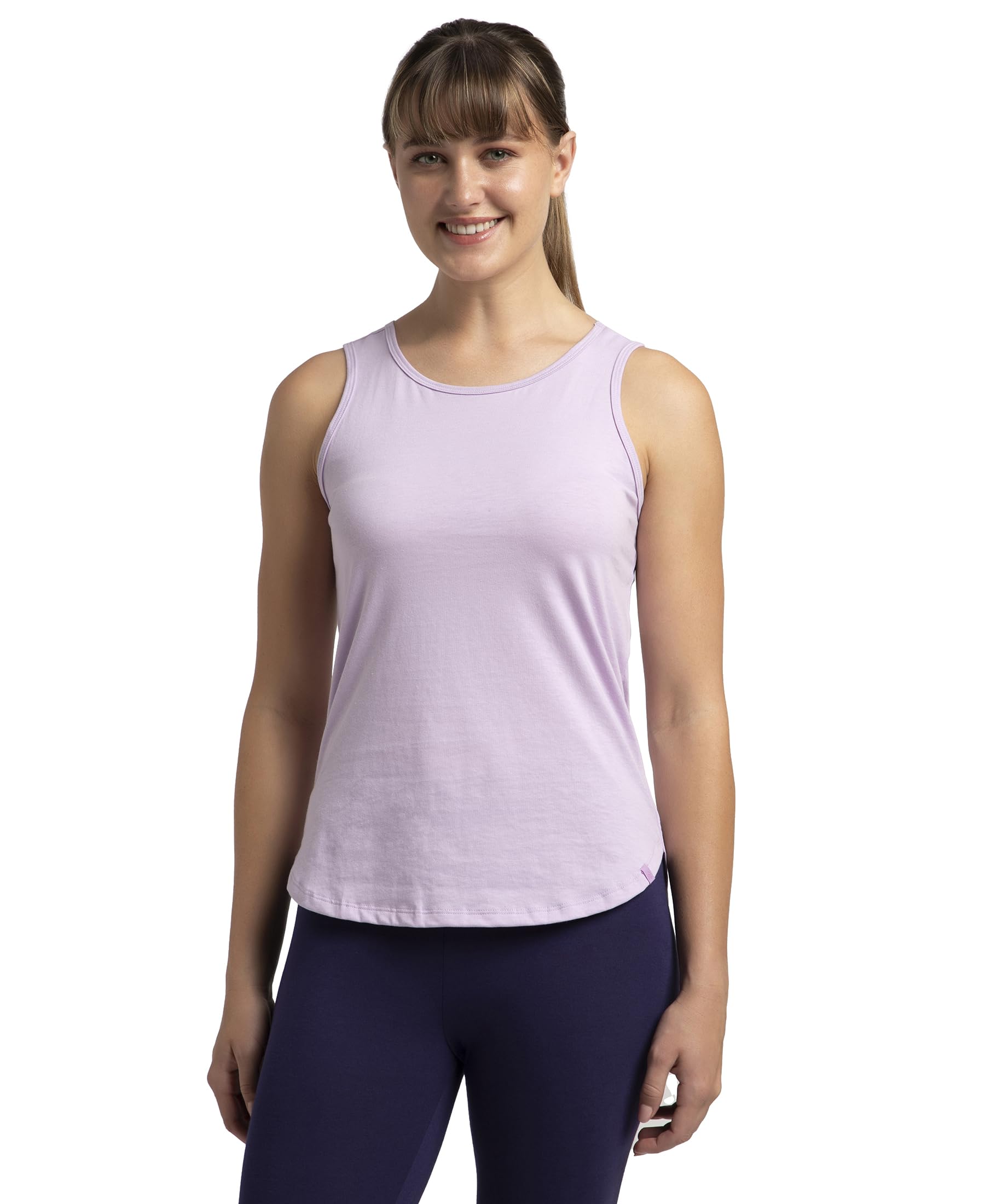 Jockey Women's Cotton Rich Solid Tank Top - Orchid Bloom