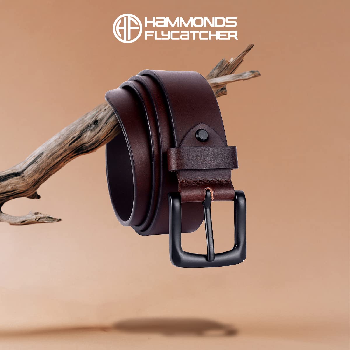 HAMMONDS FLYCATCHER Leather Belt for Men - Brown - Image 2