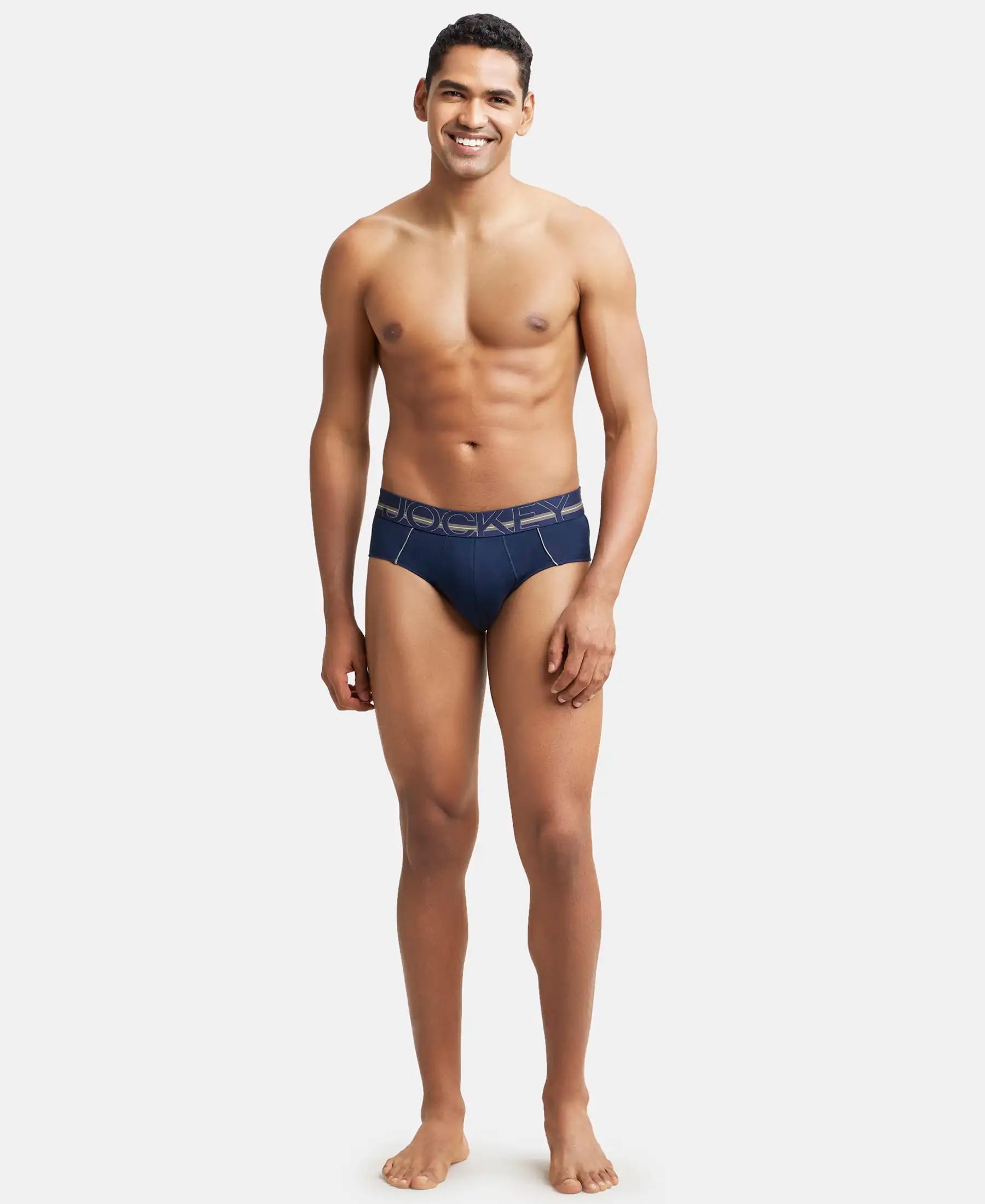 Jockey Men's Cotton Brief - Navy - Image 4