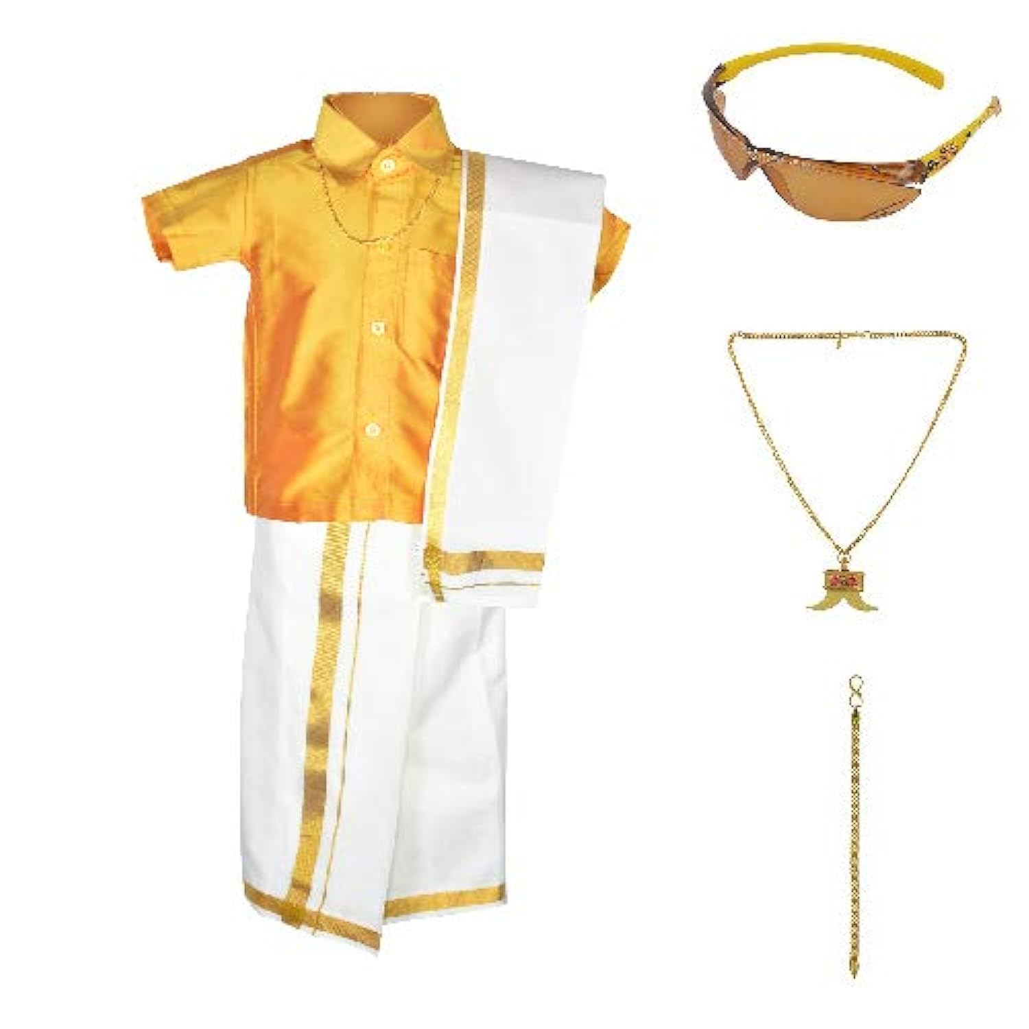 AMIRTHA FASHION Boys Traditional Dhoti & Shirt Set