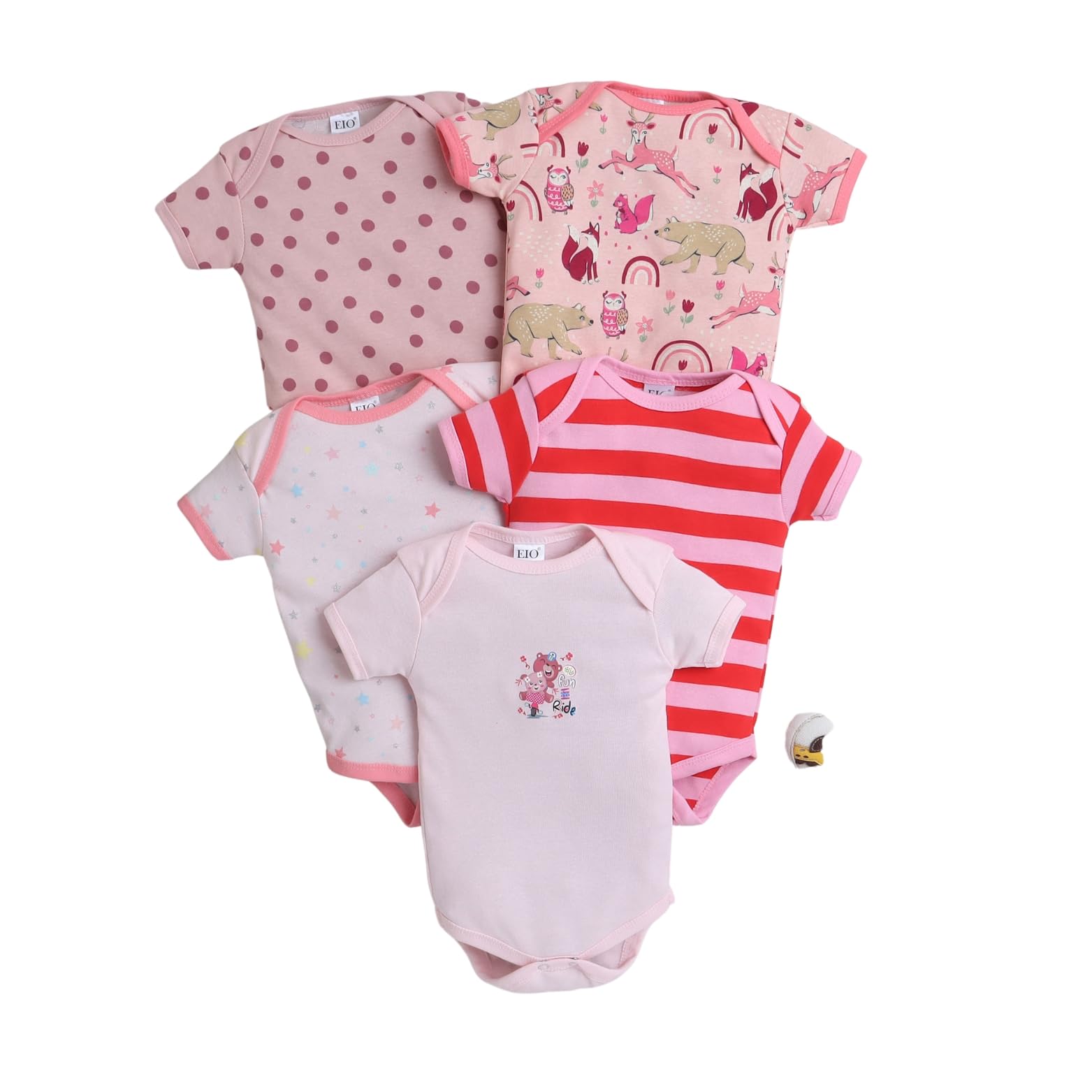 Cotton Romper for Baby Boys & Girls - Pink