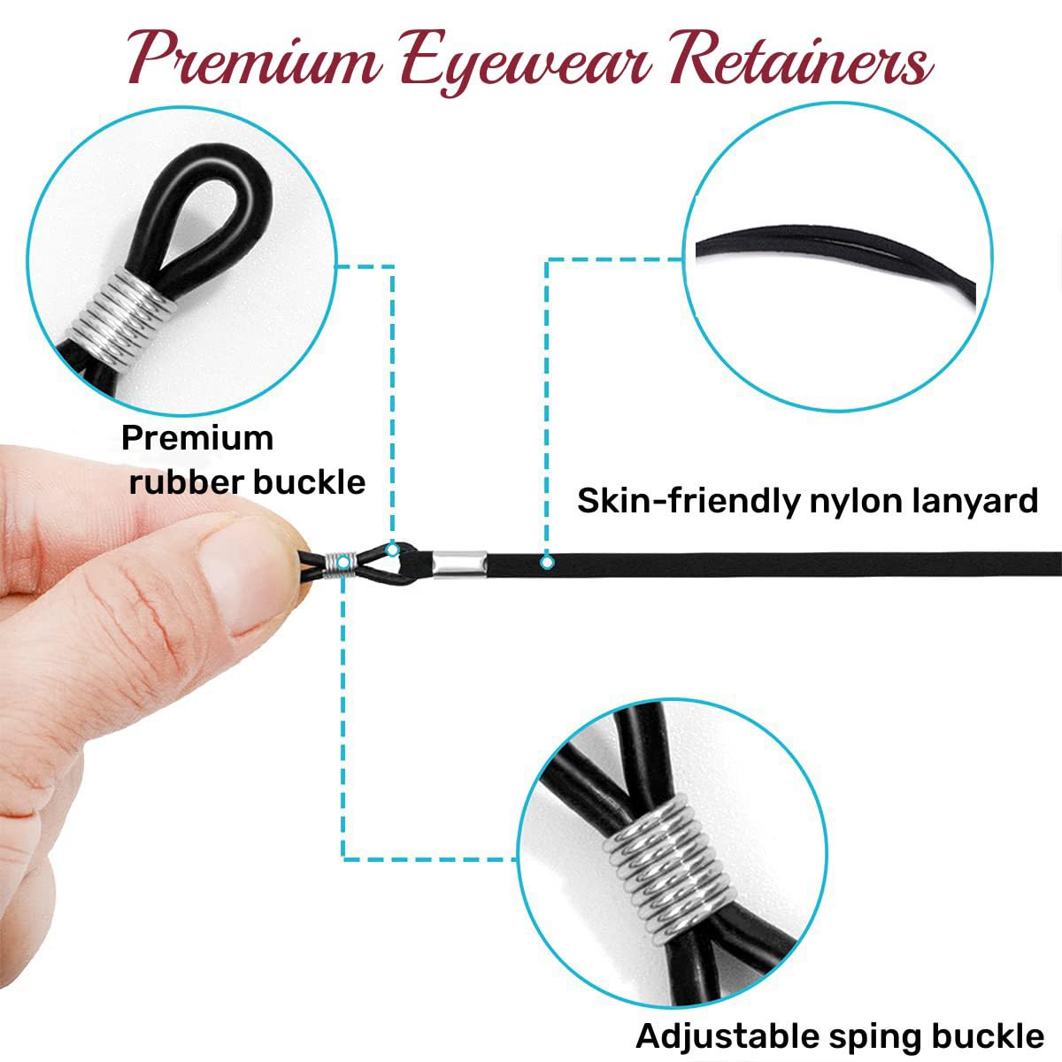 GarbGlide Eyeglasses Holder Straps Cord Adjustable - Image 4