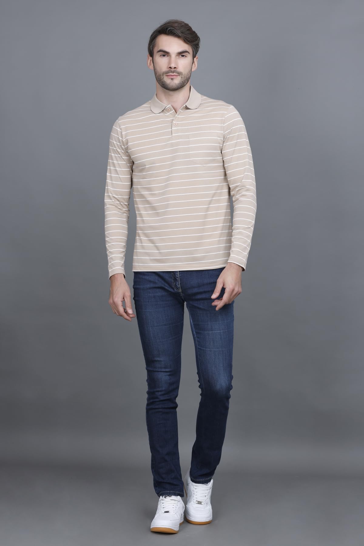 GODFREY Striped Polo T-Shirt for Men - Image 4