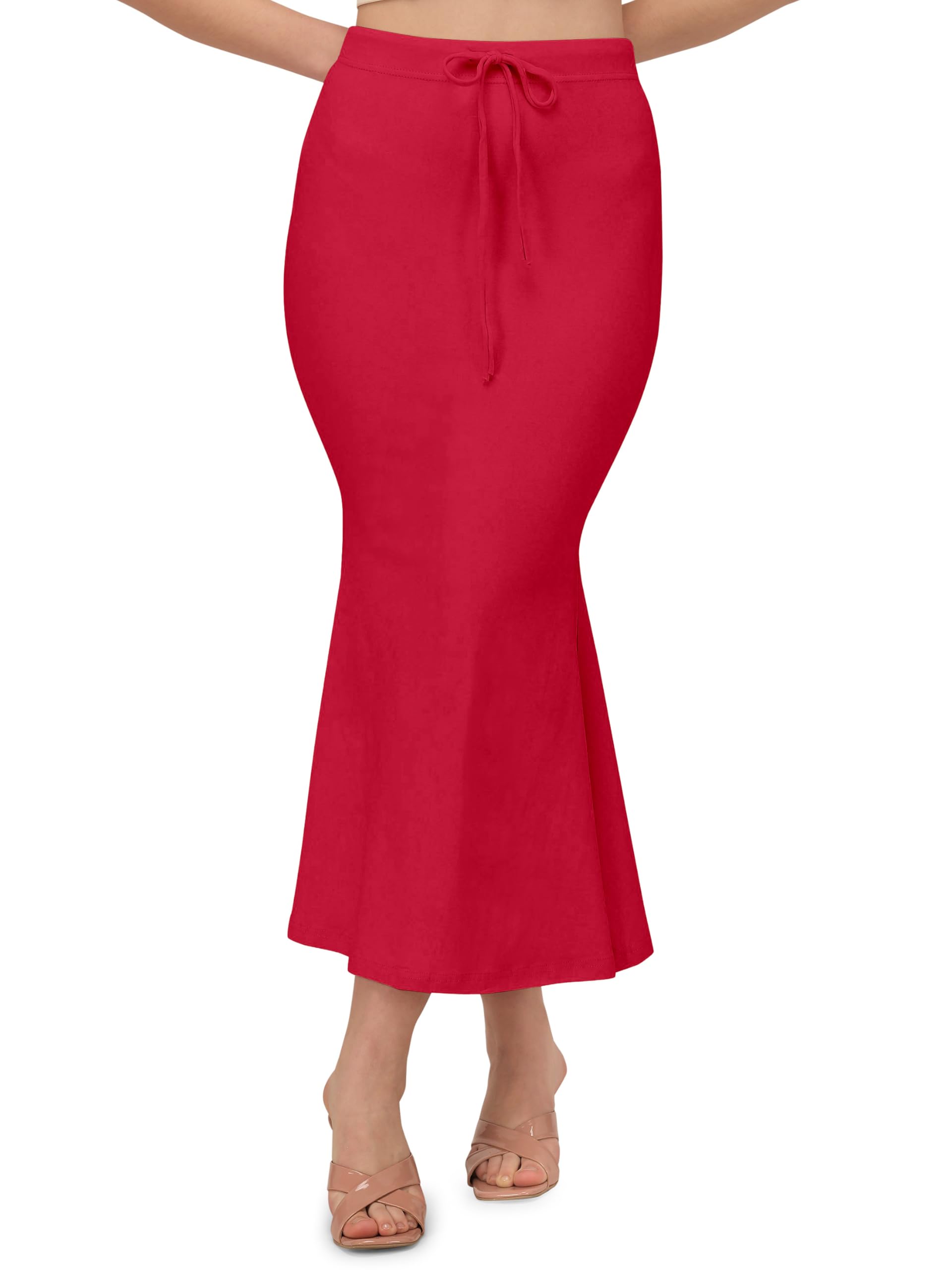Mehrang Saree Shapewear Petticoat for Women - Cherry