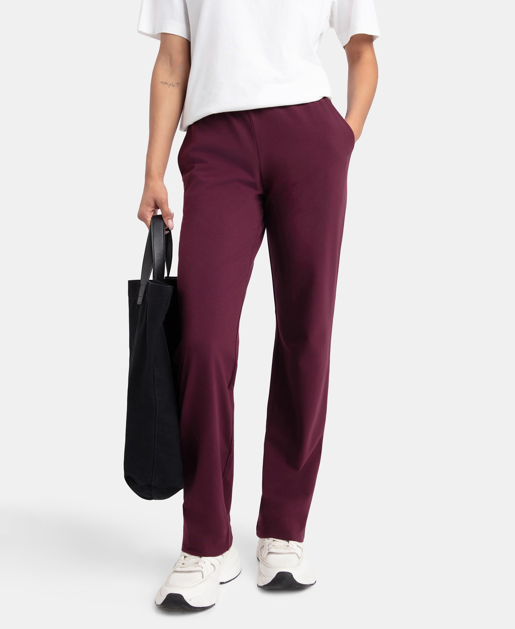 Jockey Women's Trackpants - Wine Tasting Cotton Elastane - Image 5