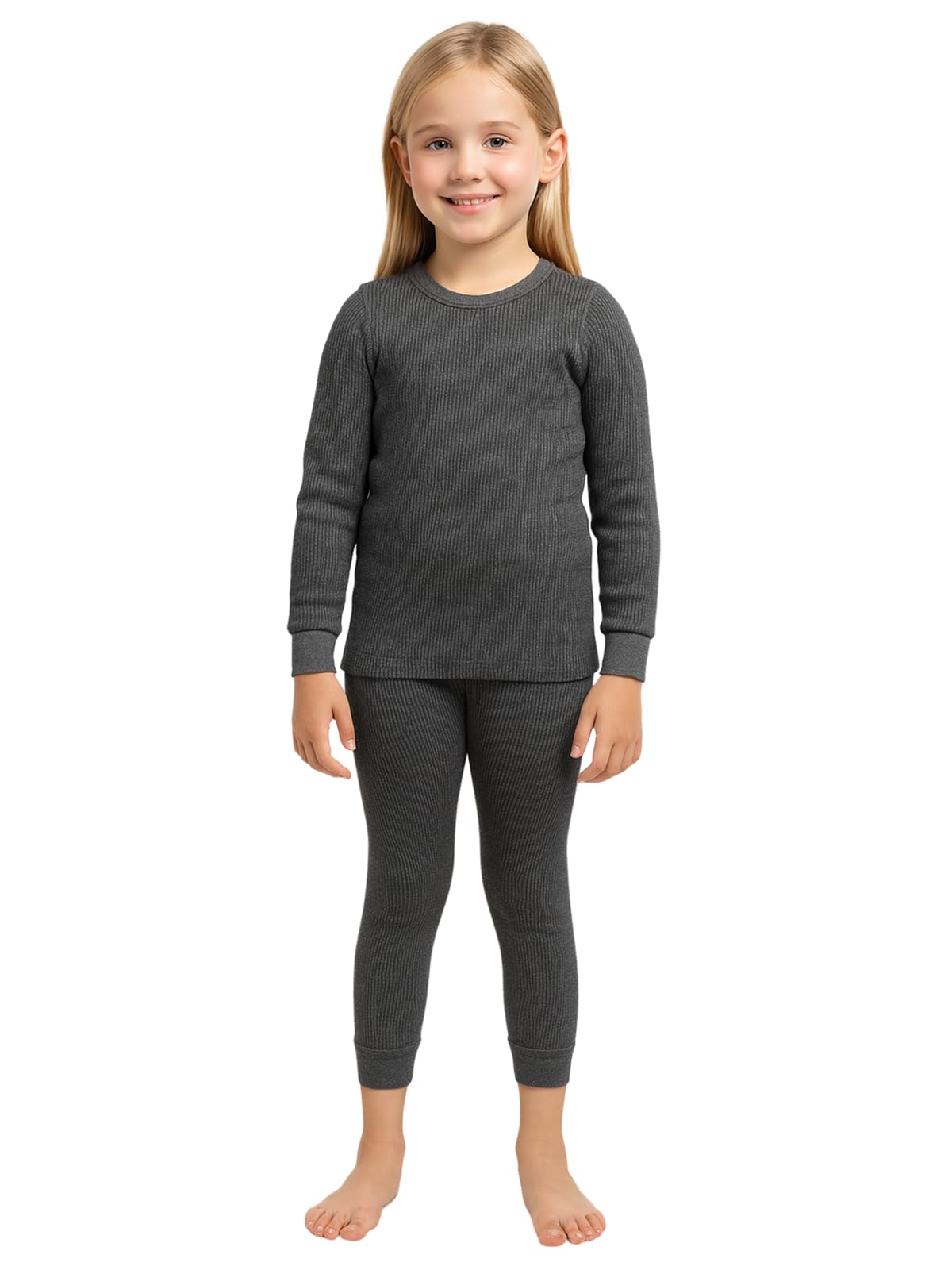 Lux Cozi Girl's Thermal Set - Black