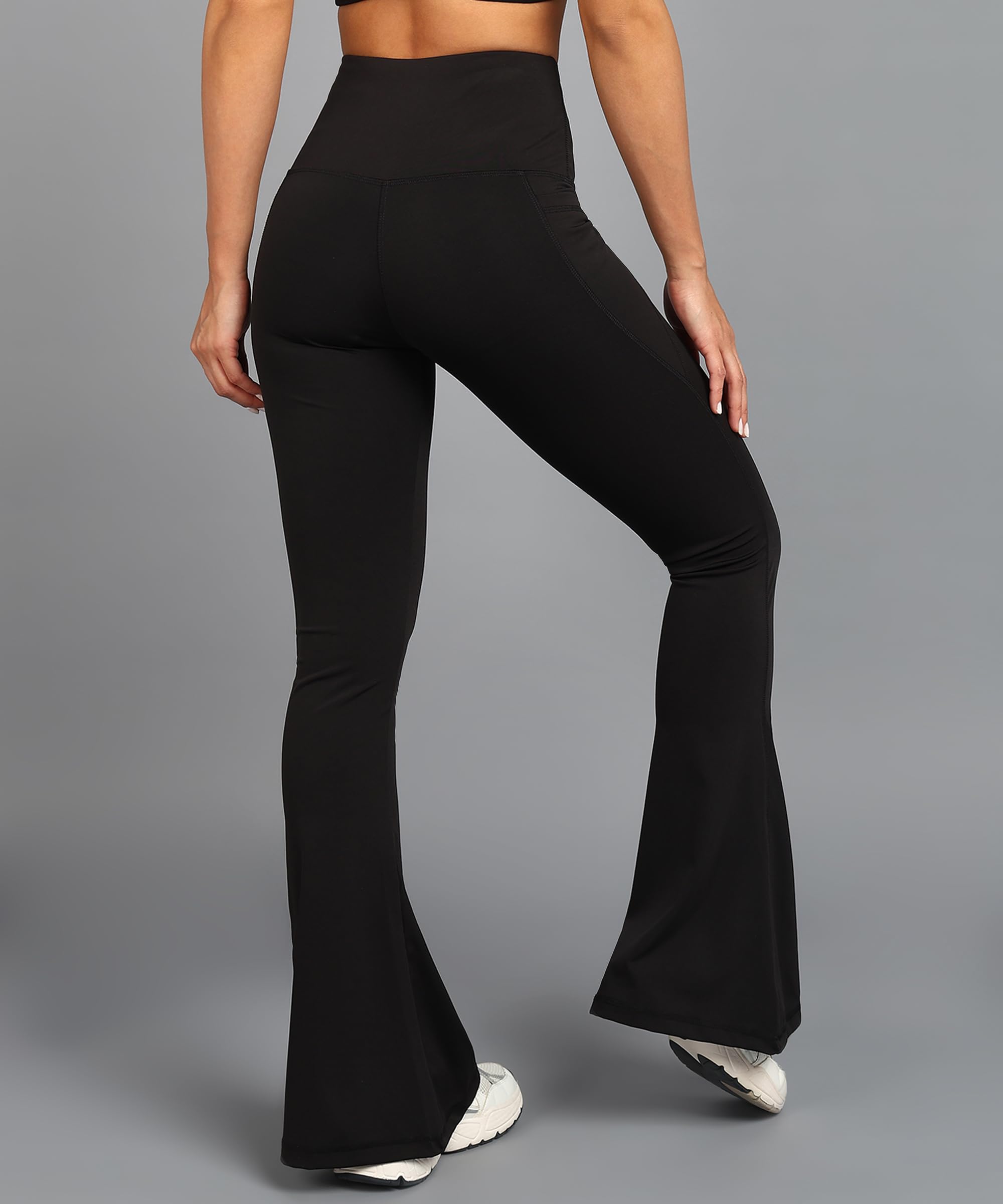 Rock Paper Scissors Women Flare Gym Pants - Image 3