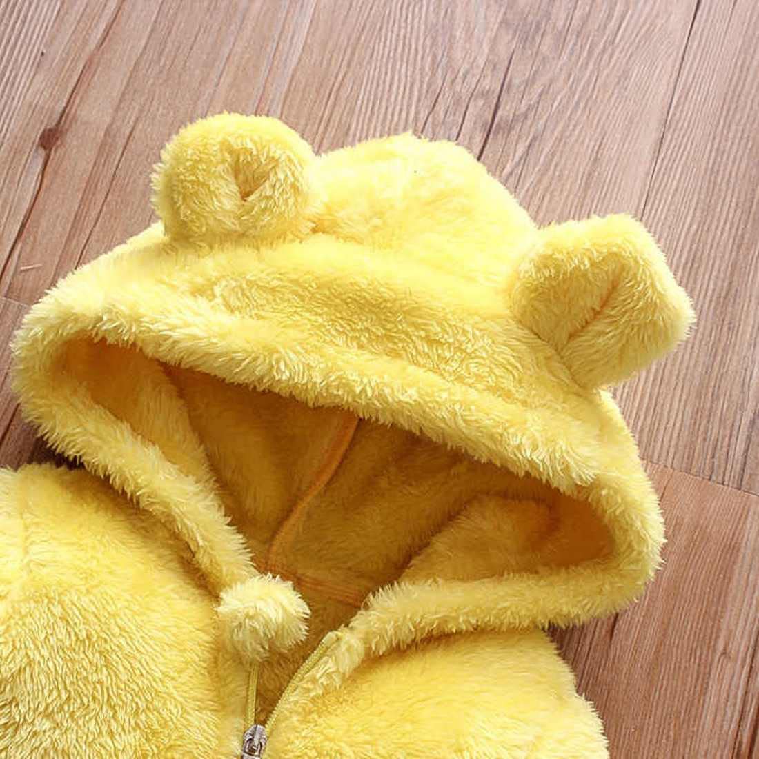 Baby Panda Flannel Jumpsuit - Yellow Unisex - Image 3