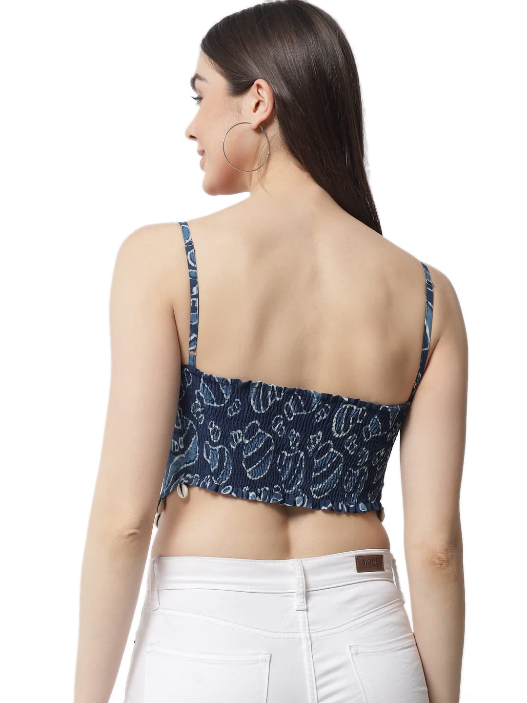 POPWINGS Women Crop Top - Blue - Image 5