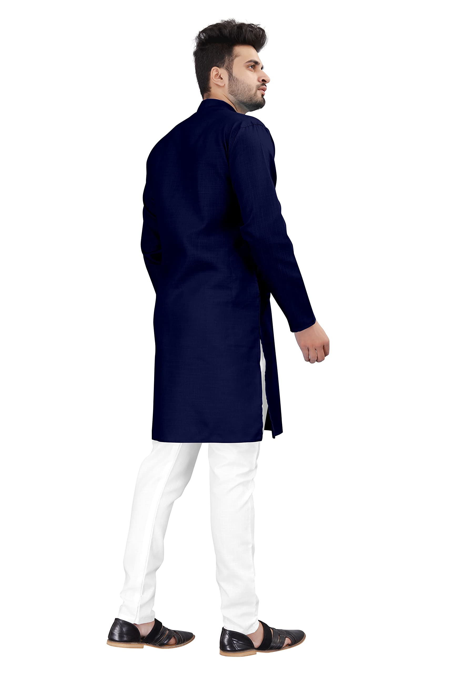 Trustous Kurta for Men - Cotton Dark Blue - Image 2