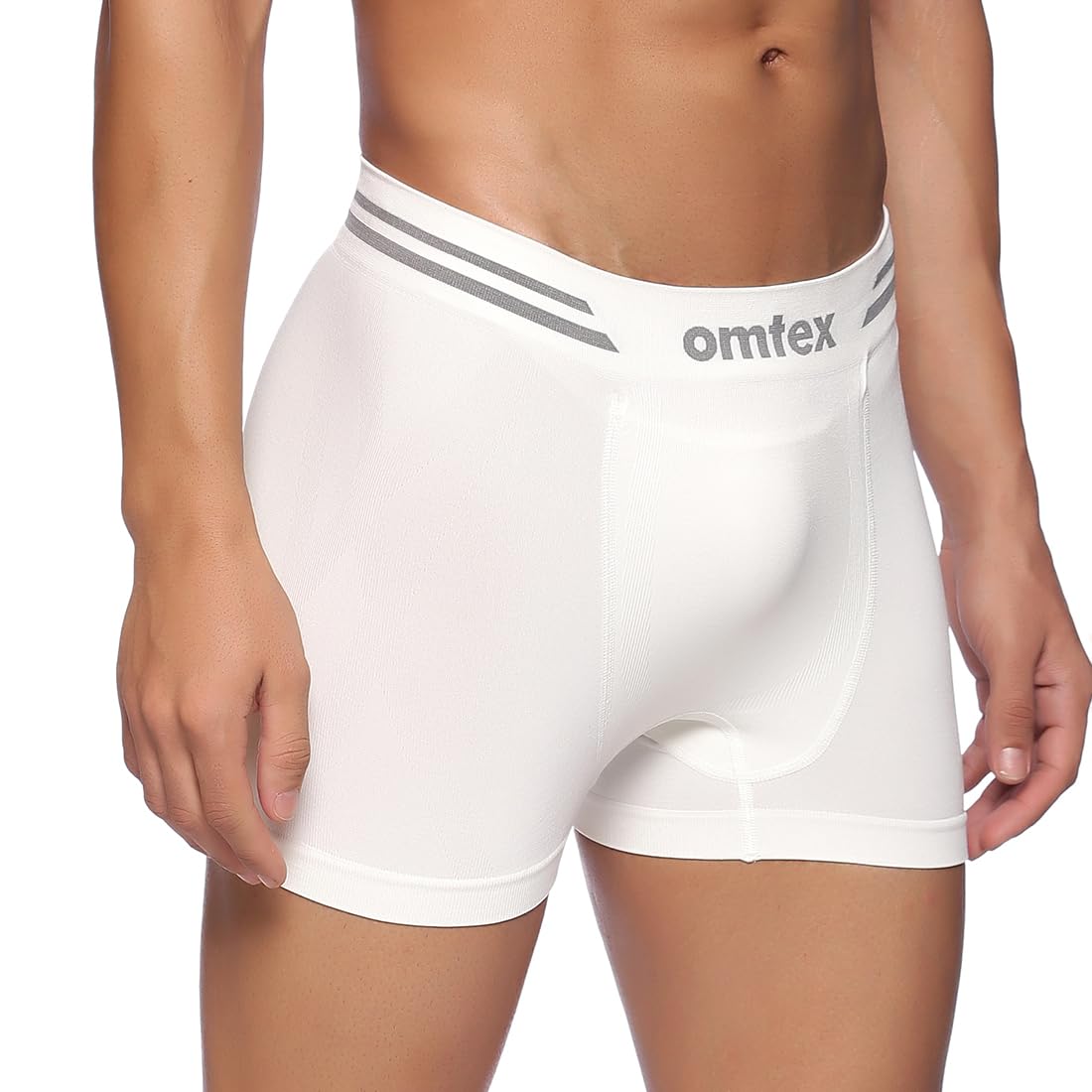 Omtex Men's Athletic Shorts - White - Image 3