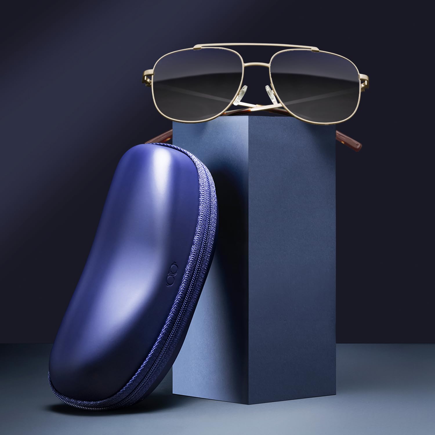 Vincent Chase Golden Square Sunglasses for Men & Women - Polarized - Image 2