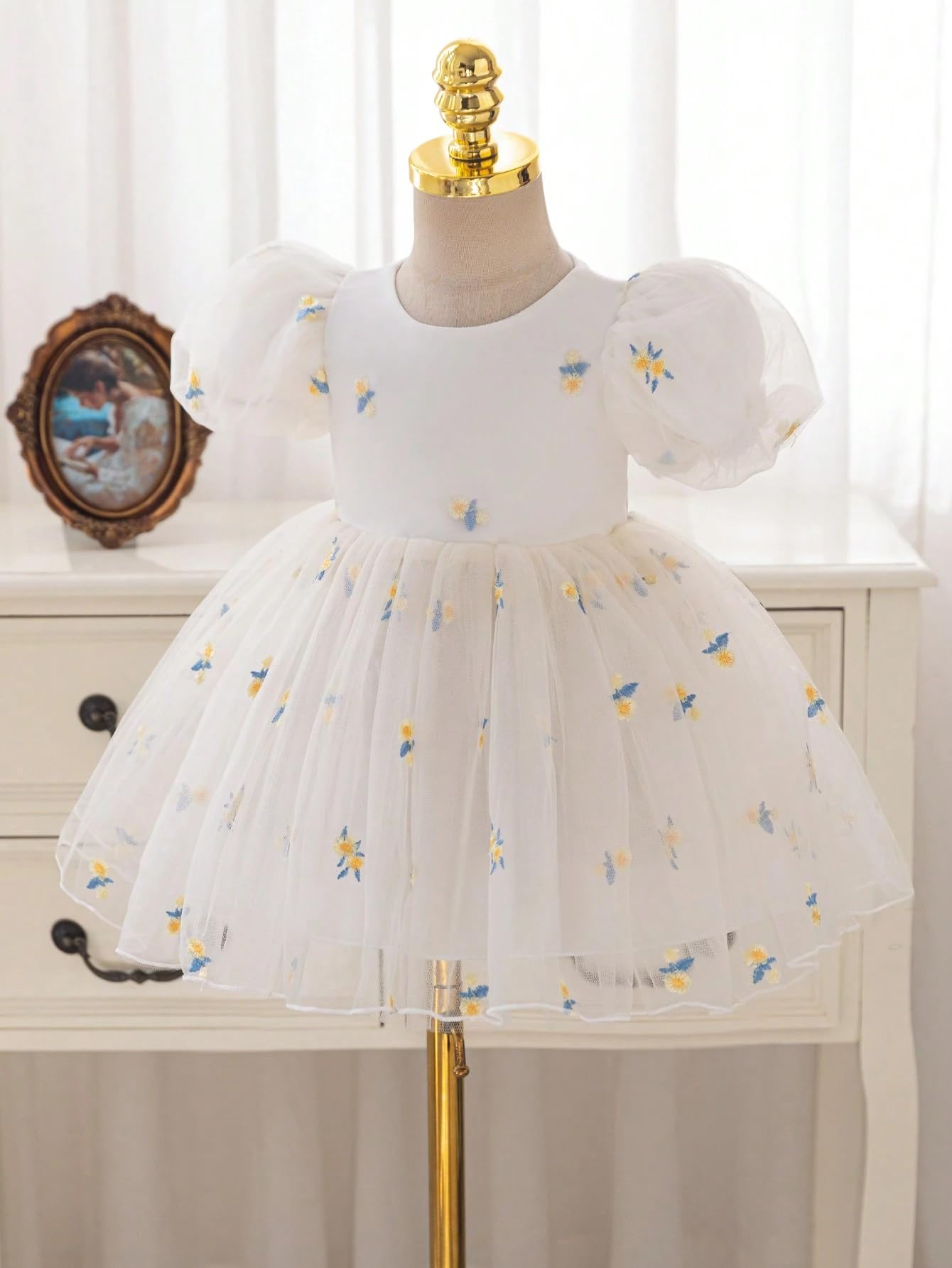 Tagas Girls Ruffle Trim Bow Front Dress - Image 2