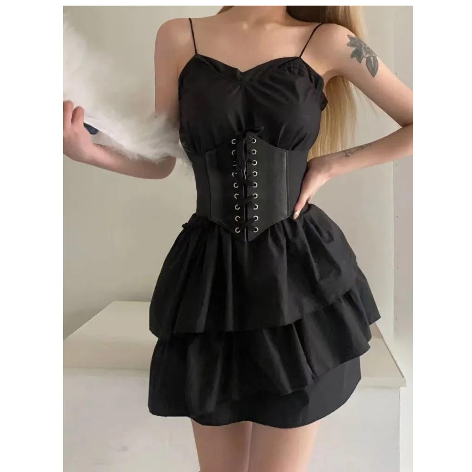 ARTLABEL Faux Leather Women's Corset Belt - Black - Image 3