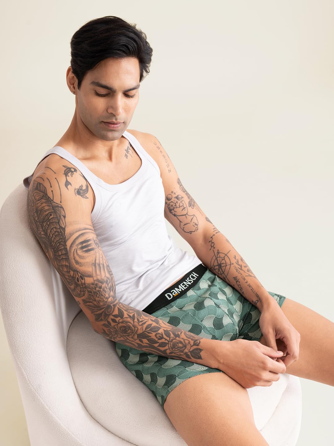 DAMENSCH Men's Printed Trunks - Cotton - Image 5