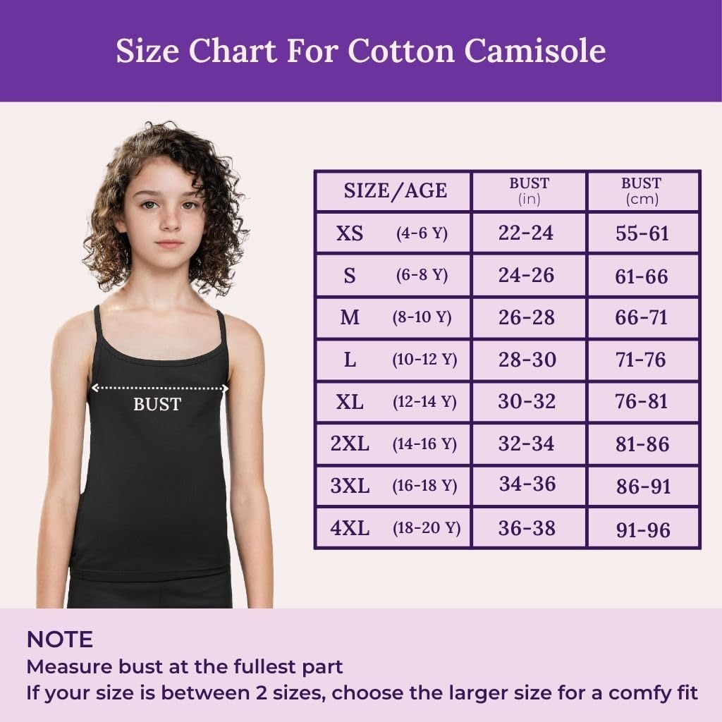 Adira Cotton Padded Camisole for Girls - Image 3