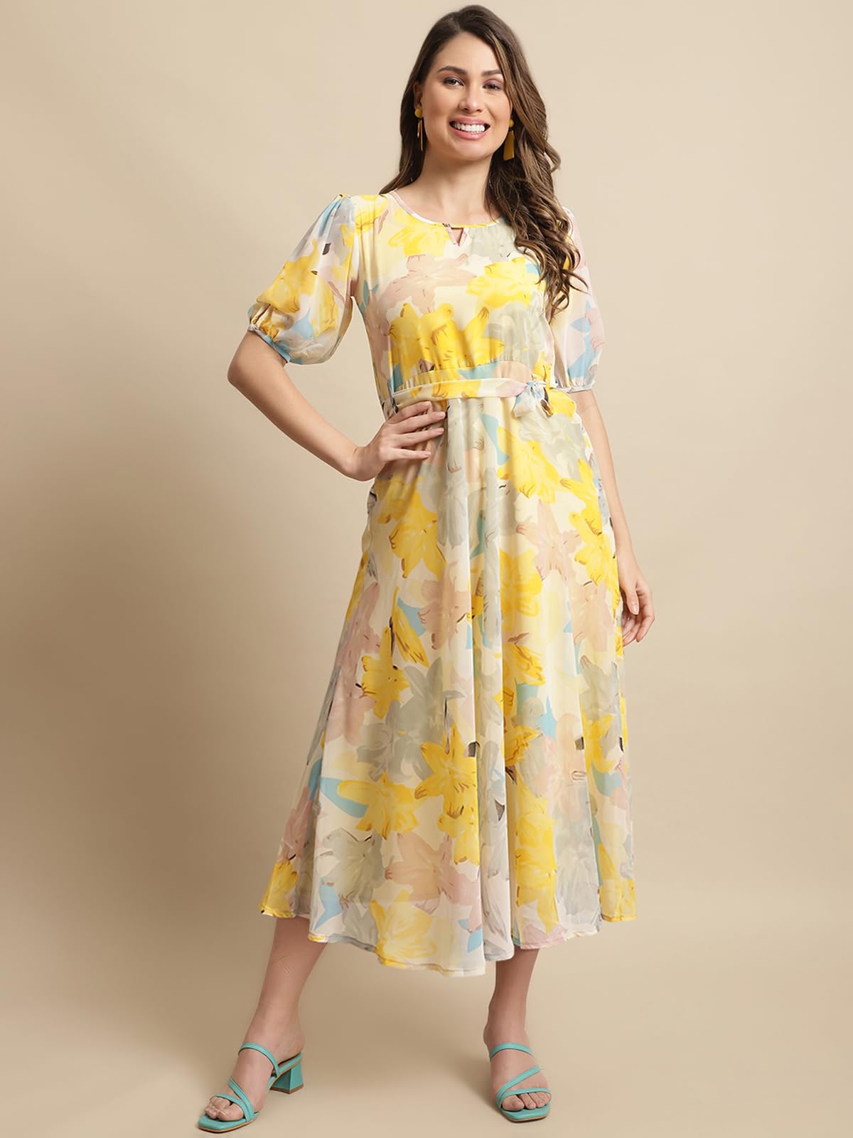 Tee Projekt Women's Lemon Zest Floral Maxi Dress - Image 3