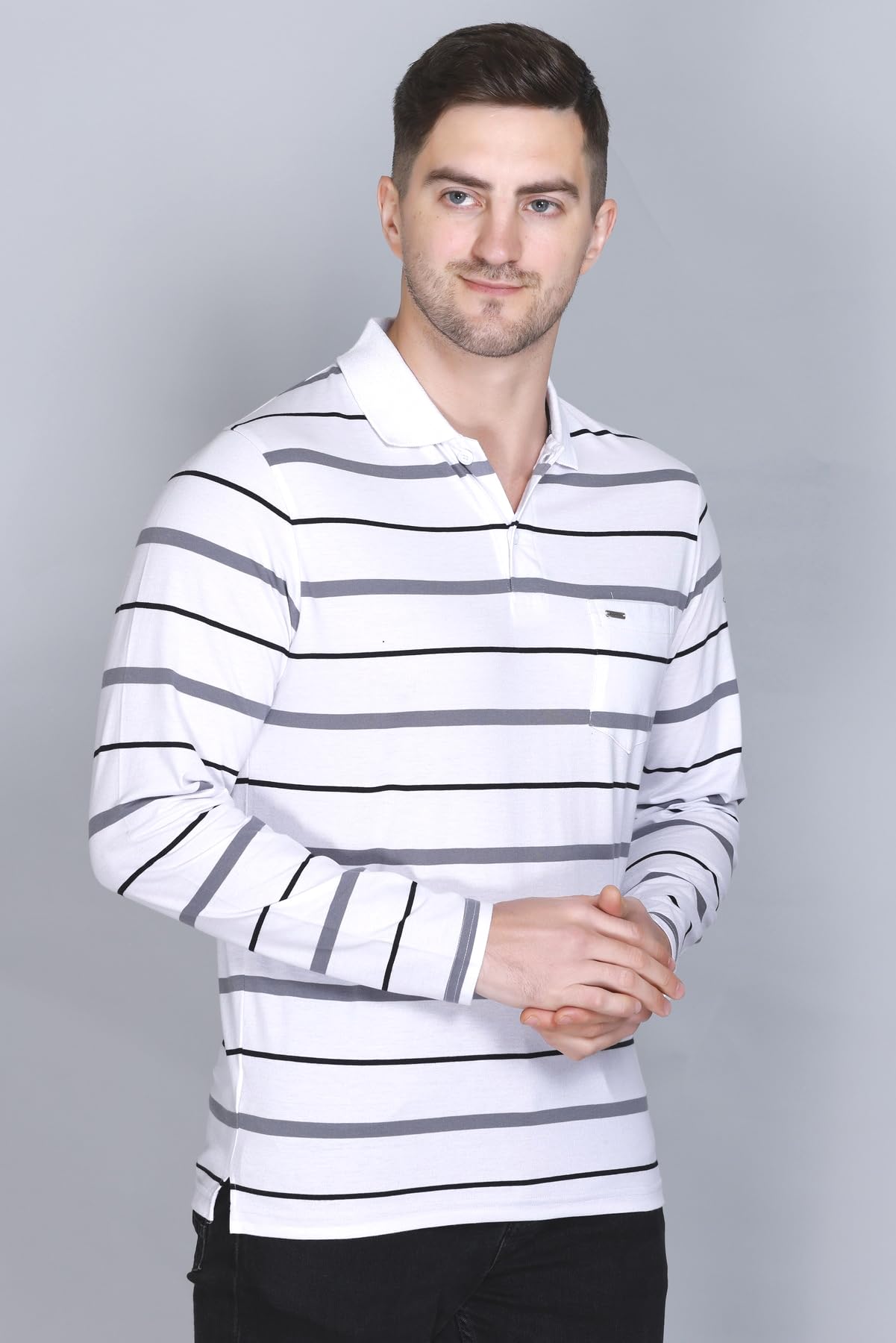 GODFREY Men Cotton Polo T Shirt - White - Image 4