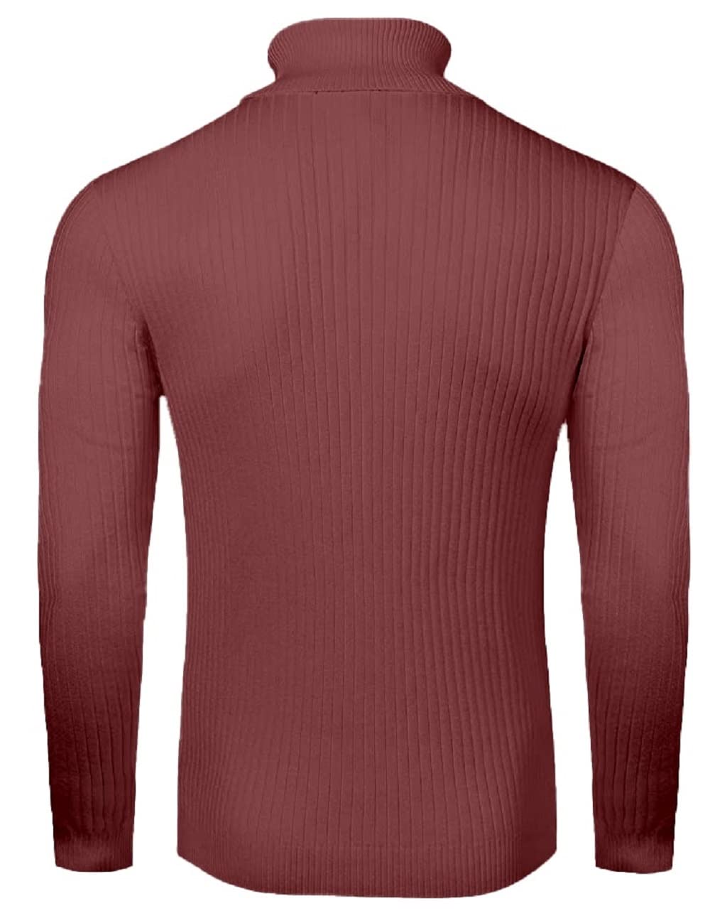 NORTHWIND Men's High Neck Cotton T-Shirt - Brick Red - Image 3