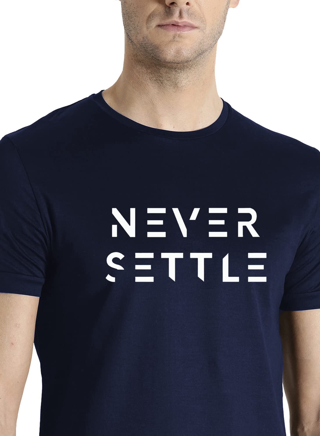 ADRO Mens Cotton T-Shirt - Navy Blue - Image 4