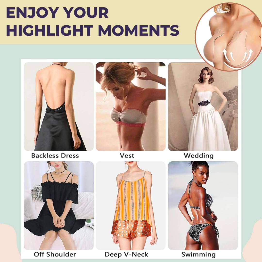 Sanfe Flix Reusable Boob Lift Cups - Nude - Image 5