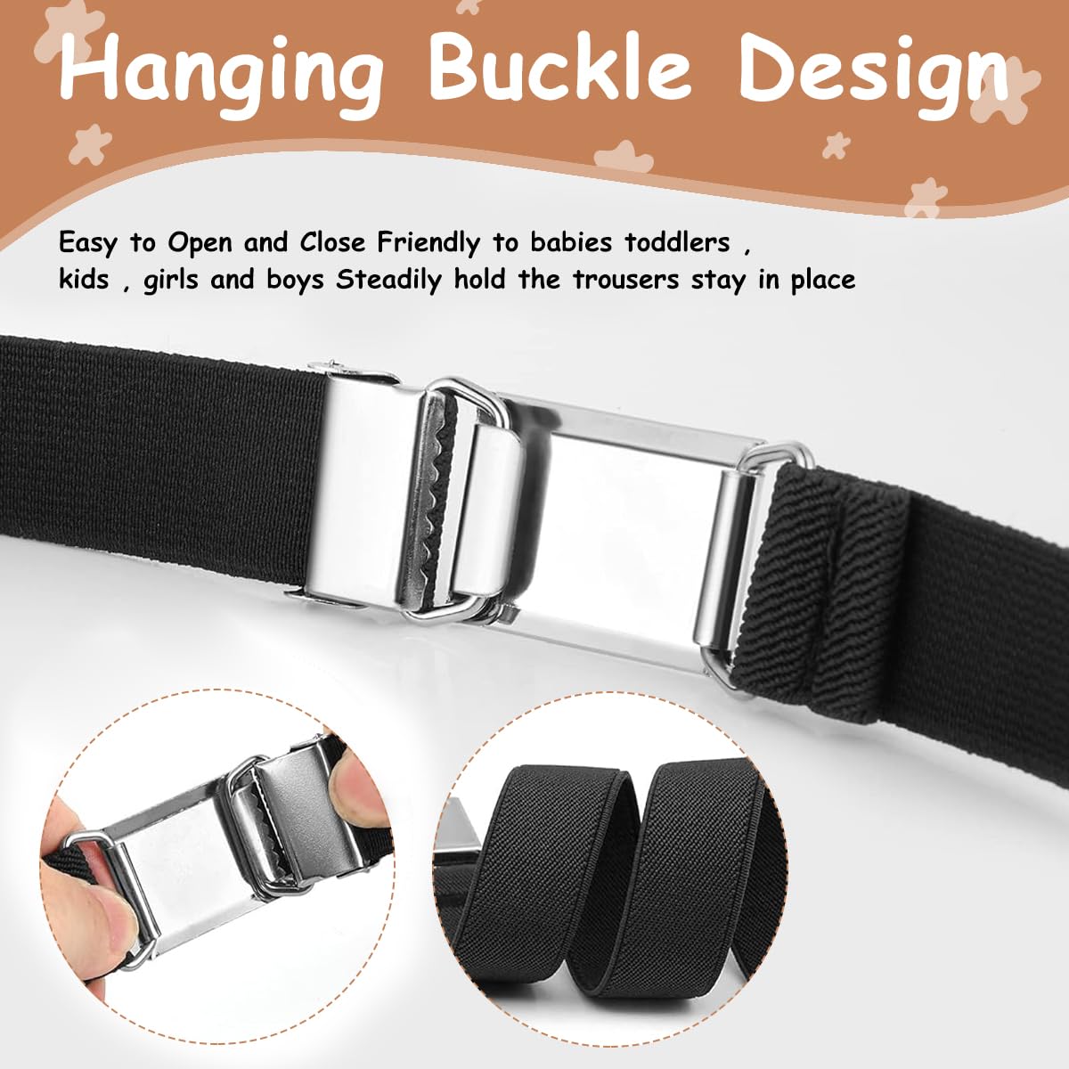 GUSTAVE Kids Stretchy Belt for Boys Girls - Image 4