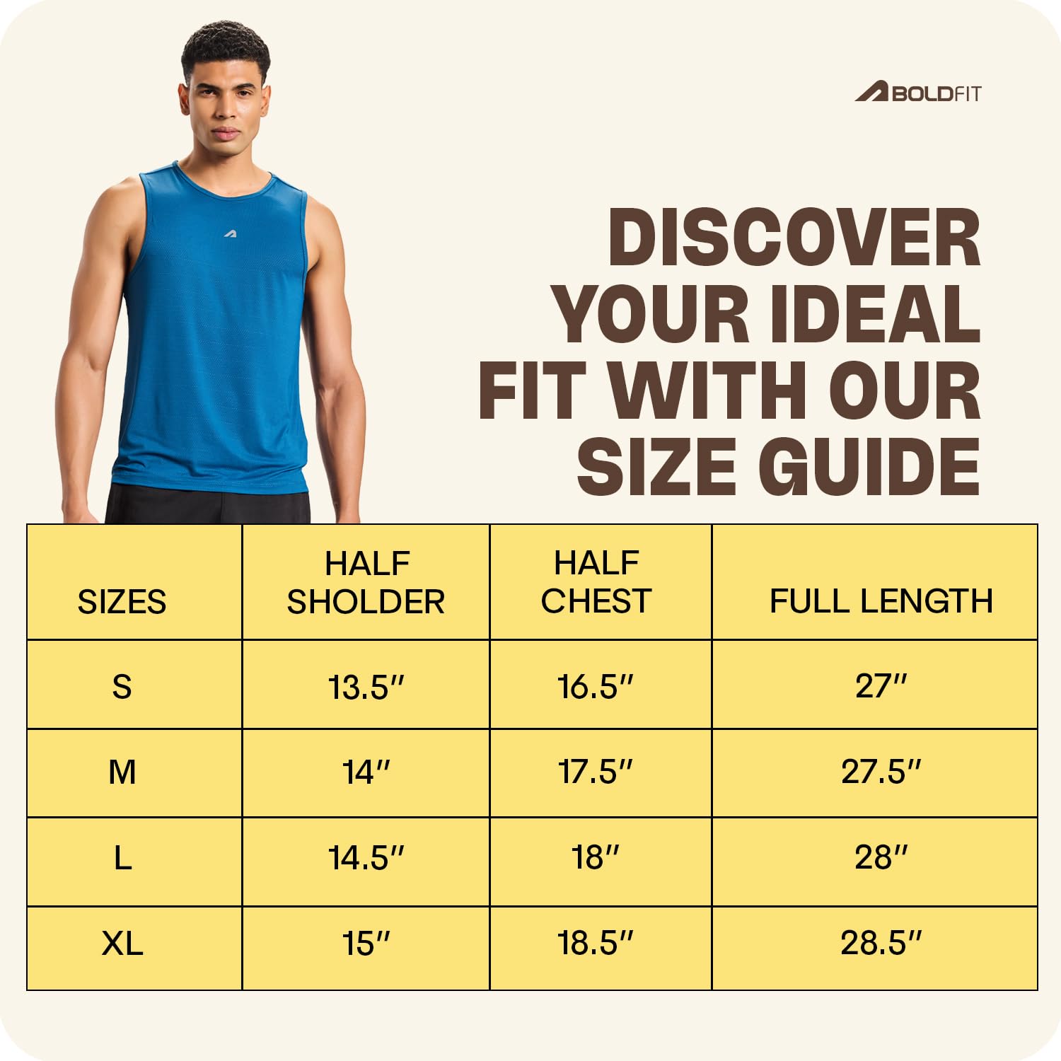 Boldfit Men's Vest - Blue Black - Image 3