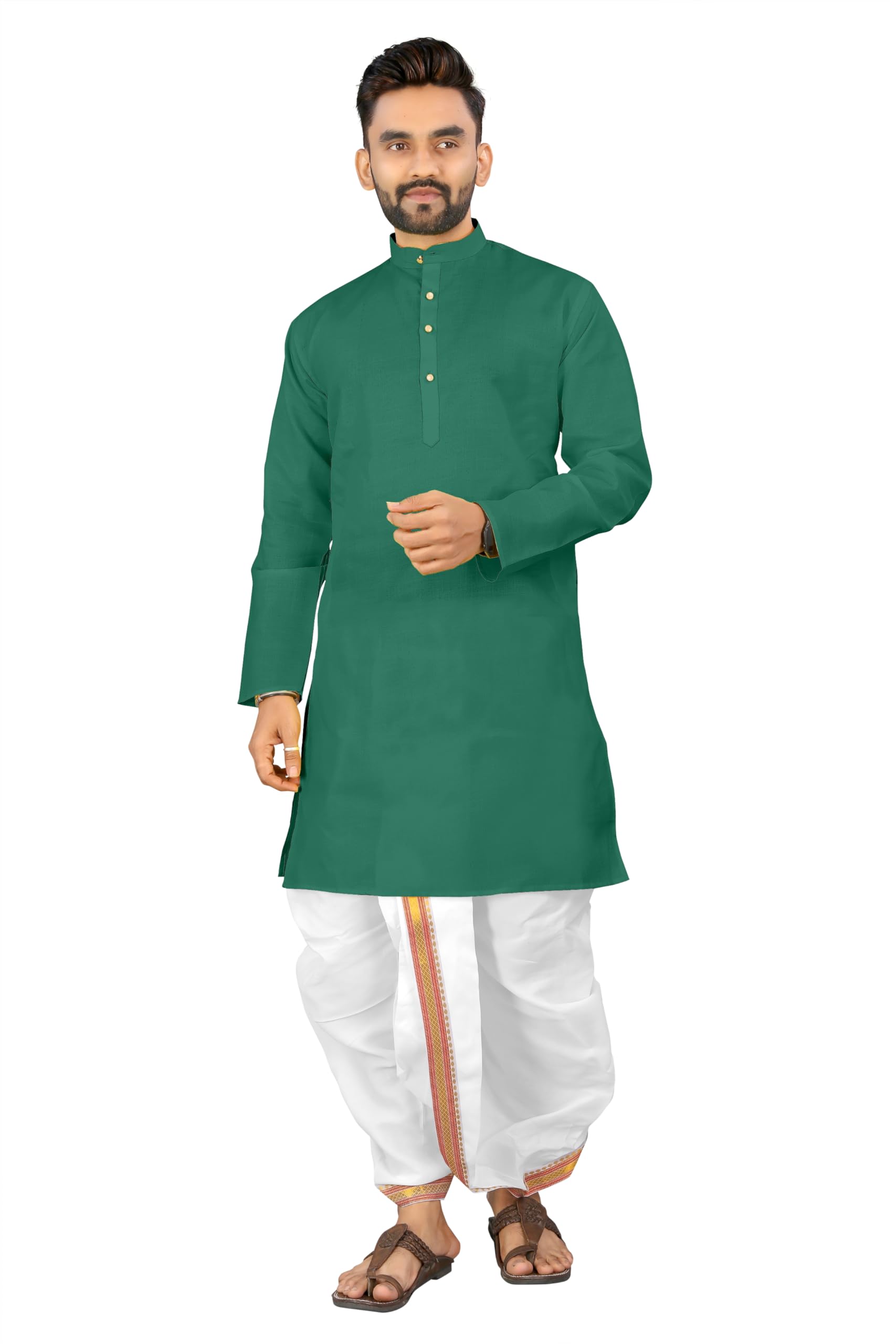 Trustous Men's Mahraj Kurta Dhoti Set - Cotton