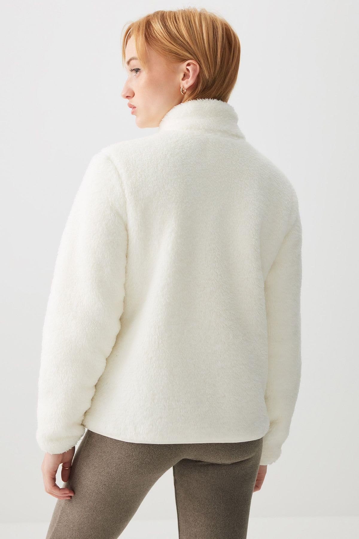 ColorChakra Womens Sherpa Fur Jacket - Image 4