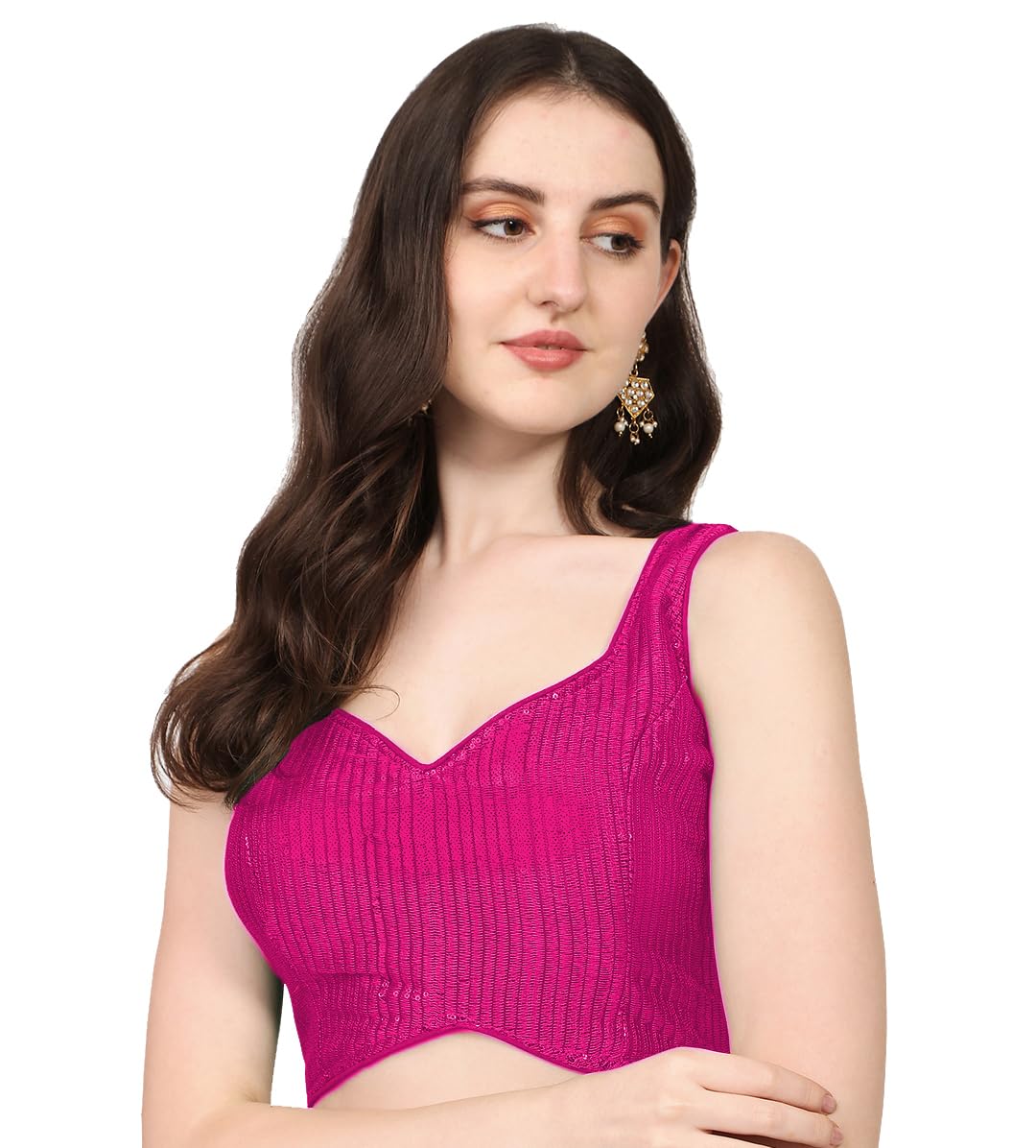 Pujia Mills Women's Multicolor Georgette Embroidery