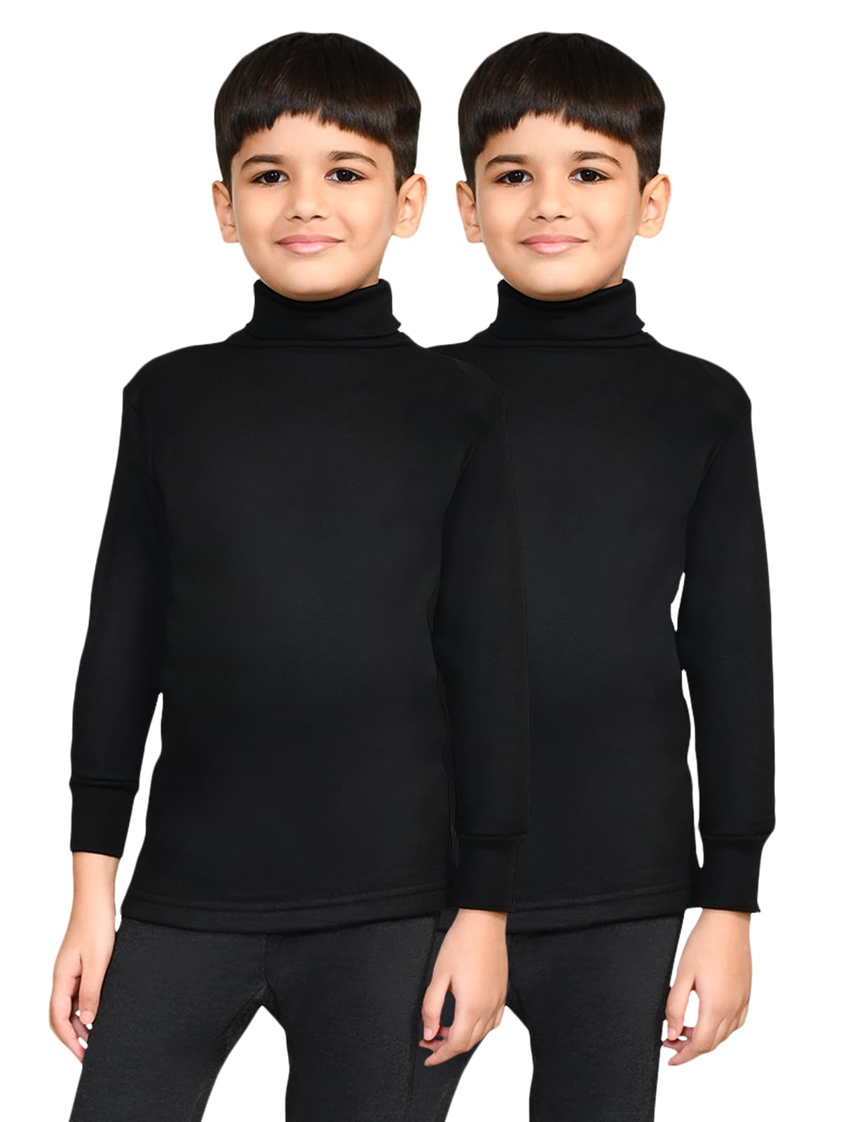 Lux Cott Wool Boys Thermal Top - Black