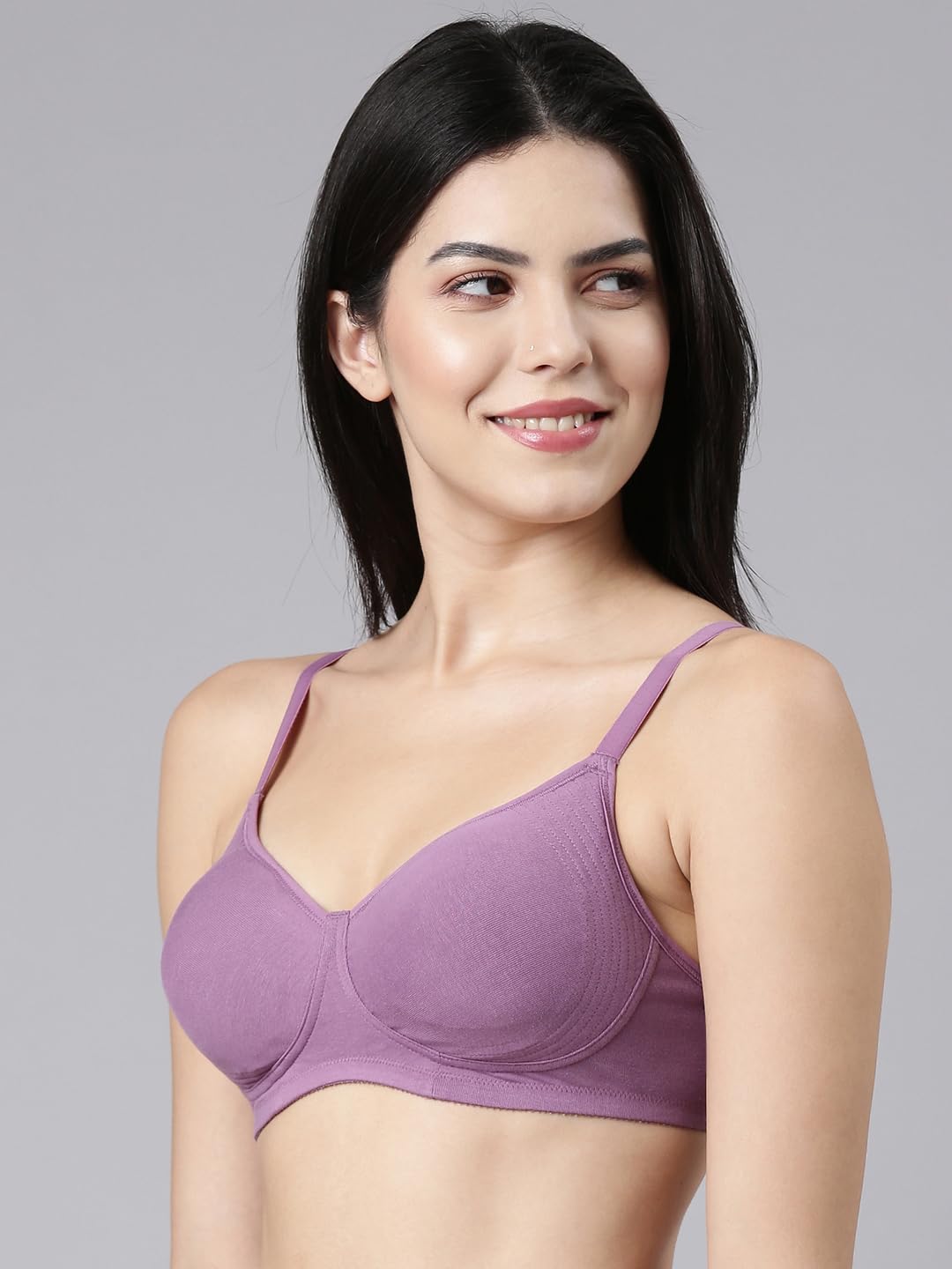 Enamor Wireless Bra for Women - Chinese Violet - Image 4