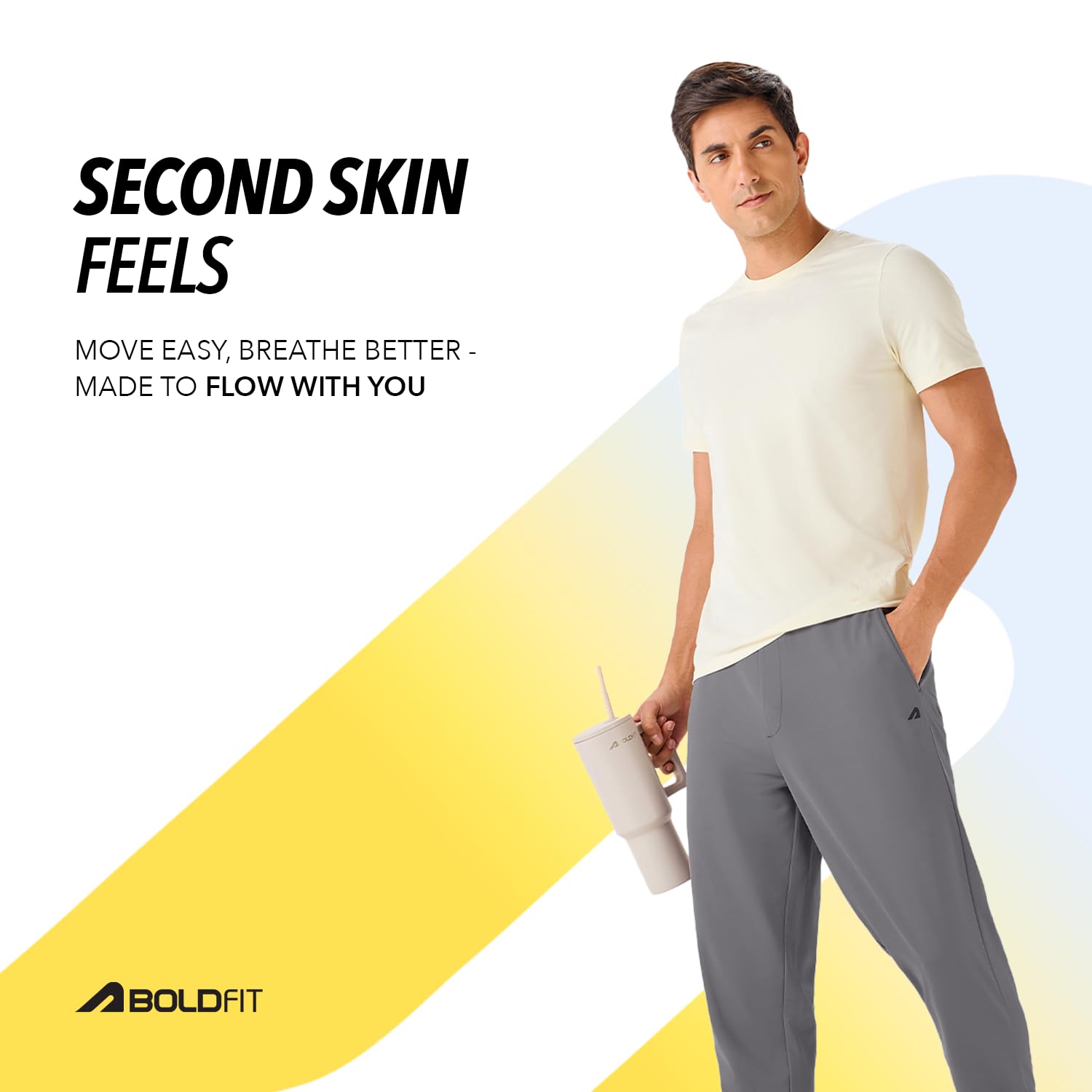 Boldfit Men Mid Rise Track Pants - Image 2