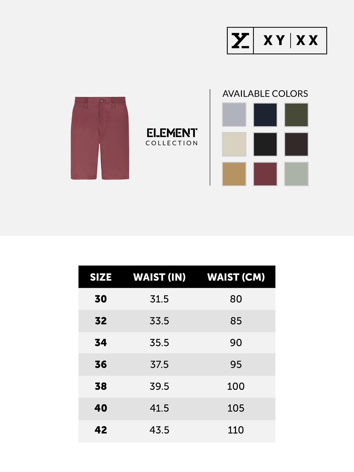 XYXX Men Twill Cotton Chinos Shorts - Brick Red - Image 4