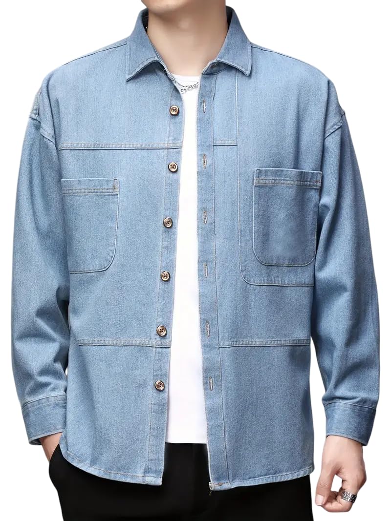 Denim Shirt for Men - Blue