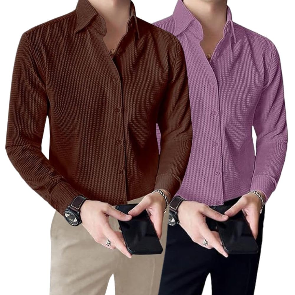 GRECIILOOKS Men's Formal Button Down Shirt