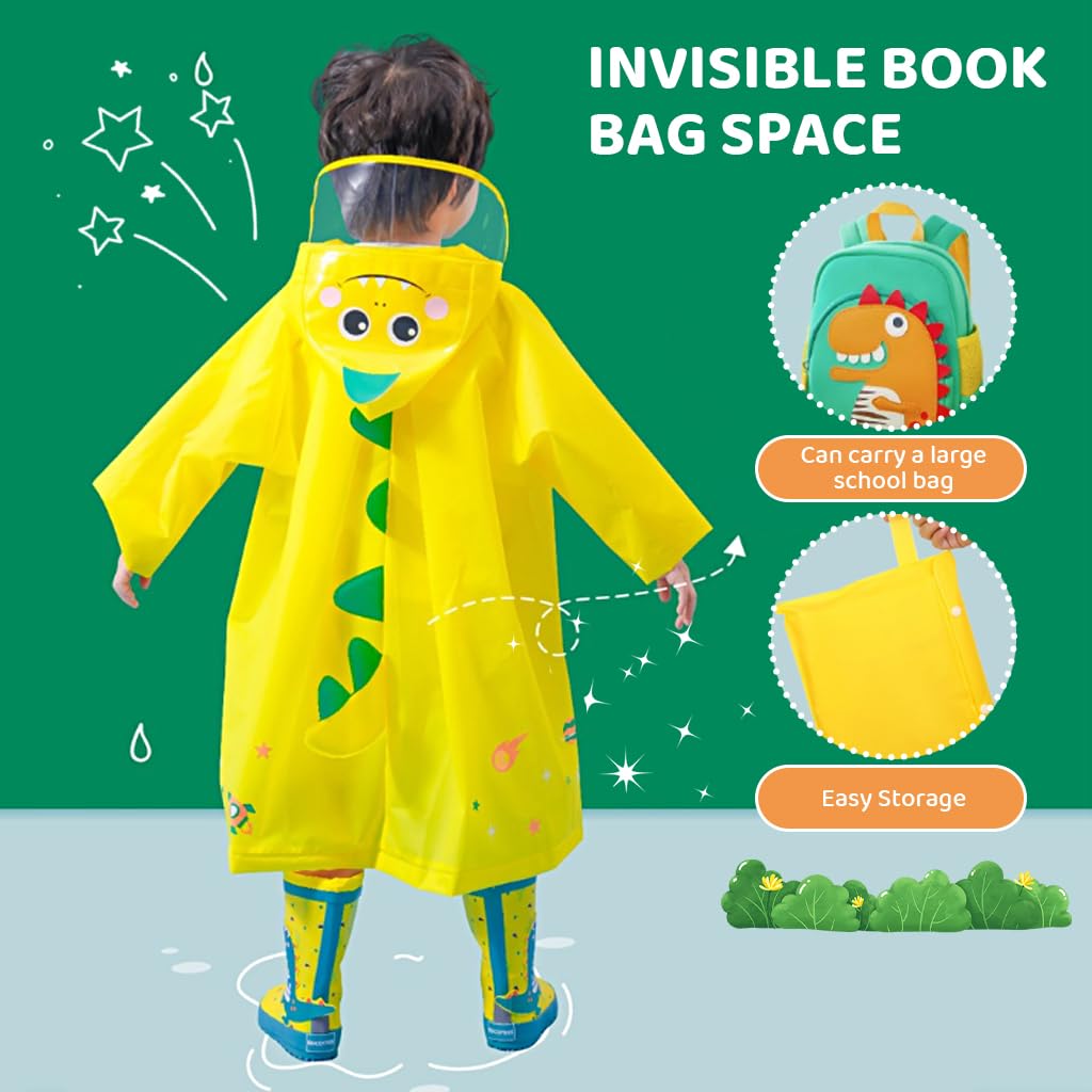 PATPAT Kids Dinosaur Rain Coat EVA Hooded - Image 4