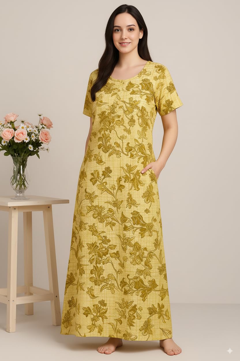 Cotton Nighties for Women with Pockets - Image 5