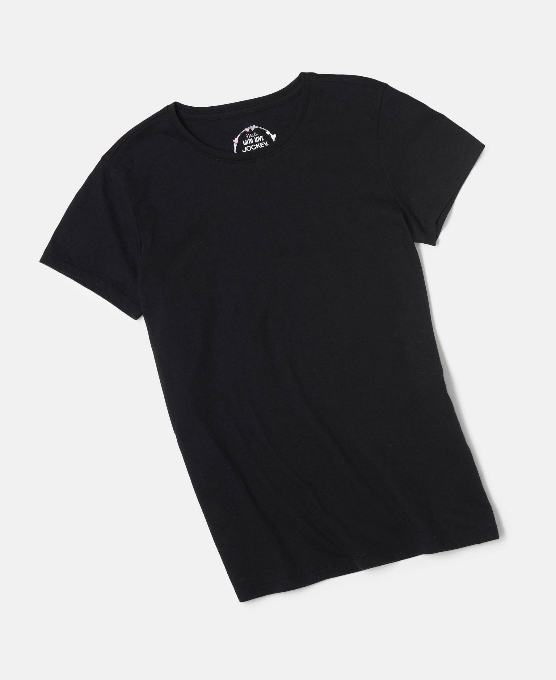 Jockey Girl's Cotton T-Shirt - Black - Image 4